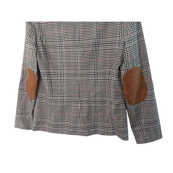 NWT Tahari Arthur S. Levine Blazer Sz 4 Plaid Retro Elbow Patch Jacket MSRP $139 - Picture 6 of 14